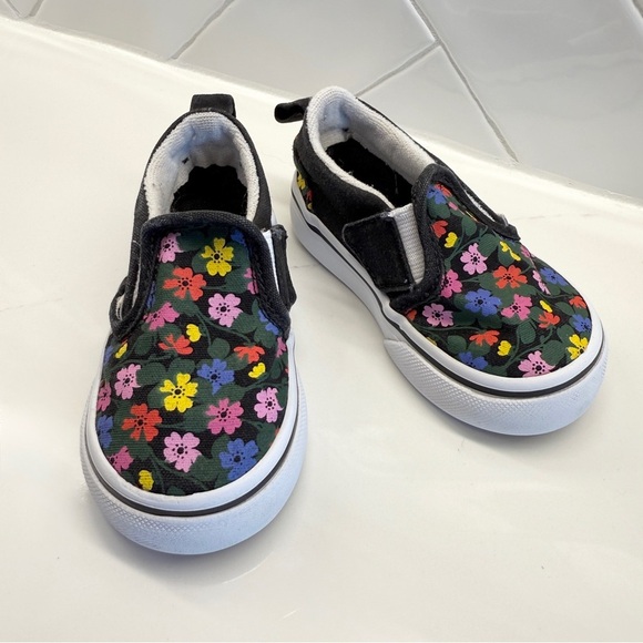Vans Other - Vans Kids Girls Floral Slip-On Shoes Multicolor Size 5 Casual Canvas Toddler